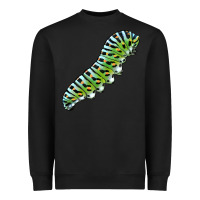 Black Papilio Machaon Caterpillar Heavyweight Sweatshirt - LillyAllenDesigns