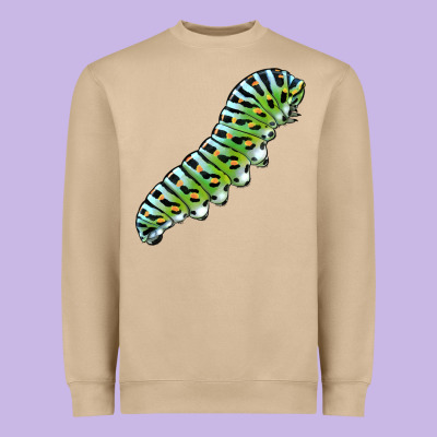 Papilio Machaon Caterpillar Heavyweight Sweatshirt Designed By Lillyallendesigns