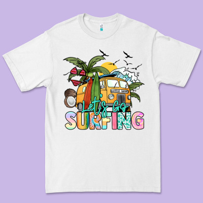 Let's Go Surfing Premium Tee Designed By Nancycooperartshop