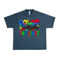 Midnight Navy Color outside the lines Urban Heavy Tee - CowGirlArtShop