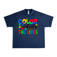 Navy Color outside the lines Urban Heavy Tee - CowGirlArtShop
