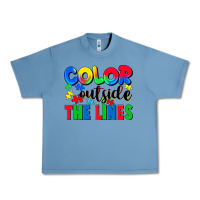 Pebble Blue Color outside the lines Urban Heavy Tee - CowGirlArtShop