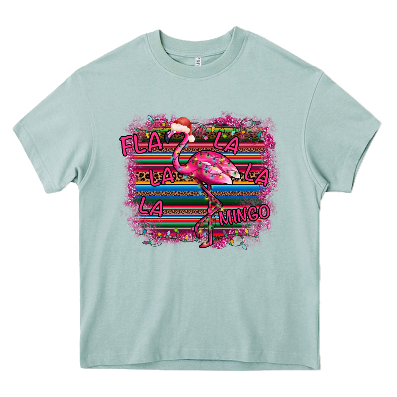 Flamingo Christmas Heavy Core Tee by Bettercallsaul | Teevron