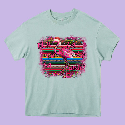 Flamingo Christmas Heavy Core Tee Designed By Bettercallsaul