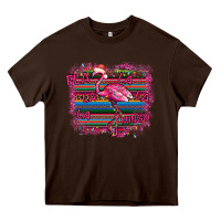 Chocolate Brown Flamingo Christmas Heavy Core Tee - Bettercallsaul