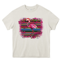 Cream Flamingo Christmas Heavy Core Tee - Bettercallsaul