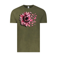 Vintage Olive cancer sunflower Vintage Tee - CowGirlArtShop