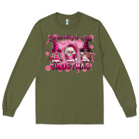 Army Green i'm dreaming of a pink christmas Long Sleeve Tee - FaDigitalArtStudio
