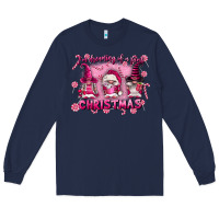 Navy i'm dreaming of a pink christmas Long Sleeve Tee - FaDigitalArtStudio