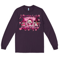 Plum i'm dreaming of a pink christmas Long Sleeve Tee - FaDigitalArtStudio