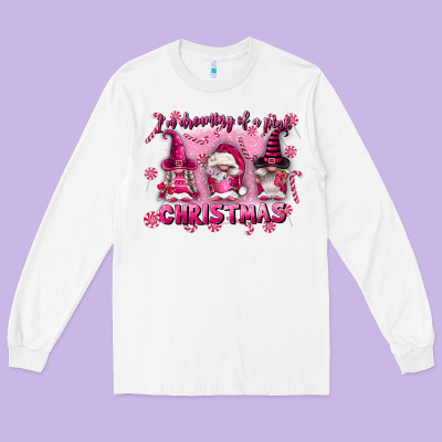 I'm Dreaming Of A Pink Christmas Long Sleeve Tee Designed By Fadigitalartstudio