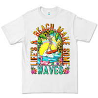 White Life's a beach make some waves Premium Tee - NancyCooperArtShop