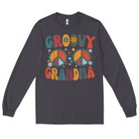 Smoke groovy grandma retro 70s peace sign design grandmother Long Sleeve Tee - longCreatives