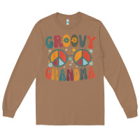 Toasted Coconut groovy grandma retro 70s peace sign design grandmother Long Sleeve Tee - longCreatives