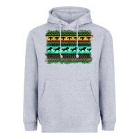 Heather Grey turquoise aztec bullskull and horse Heavyweight Hoodie - BarkalooDesign