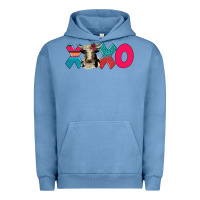 Pigment Pebble Blue xoxo holstein cow Urban Hoodie - AdoDesignShop