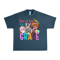 Midnight Navy Saved by his grace Easter Day Urban Heavy Tee - HowdyJamesFarm