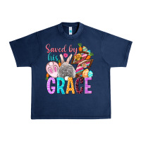 Navy Saved by his grace Easter Day Urban Heavy Tee - HowdyJamesFarm