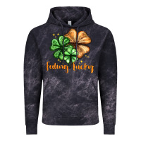 Cloud Black Feeling lucky with clover Vintage Hoodie - HowdyJamesFarm