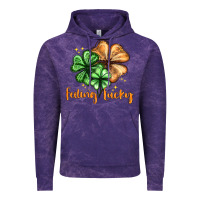 Cloud Purple Feeling lucky with clover Vintage Hoodie - HowdyJamesFarm