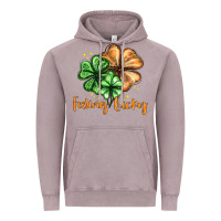 Vintage Zinc Feeling lucky with clover Vintage Hoodie - HowdyJamesFarm