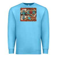Ocean Blue god is love cross Premium Sweatshirt - BarkalooDesign