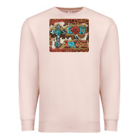 Pale Pink god is love cross Premium Sweatshirt - BarkalooDesign