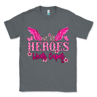 Charcoal Heather Not all heroes wear capes Cancer Awareness Classic Tee - HowdyJamesFarm