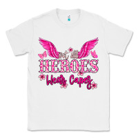 White Not all heroes wear capes Cancer Awareness Classic Tee - HowdyJamesFarm