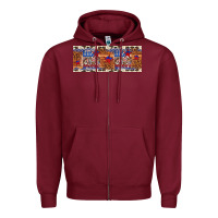 Burgundy little miss america Zipper Hoodie - Artiststas