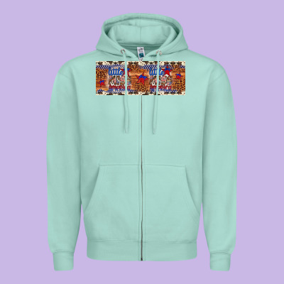 Little Miss America Zipper Hoodie Designed By Artiststas