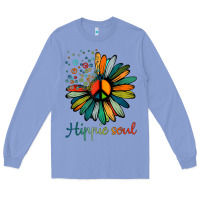 Colony Blue daisy peace sign hippie soul tshirt flower lovers gifts Long Sleeve Tee - longCreatives