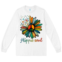 White daisy peace sign hippie soul tshirt flower lovers gifts Long Sleeve Tee - longCreatives