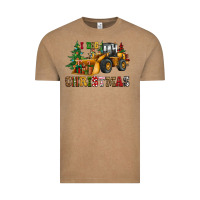 Vintage Coffee i dig christmas bulldozer Vintage Tee - CowGirlArtShop