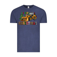 Vintage Denim i dig christmas bulldozer Vintage Tee - CowGirlArtShop