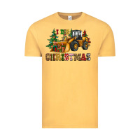Vintage Mustard i dig christmas bulldozer Vintage Tee - CowGirlArtShop