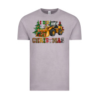 Vintage Zinc i dig christmas bulldozer Vintage Tee - CowGirlArtShop