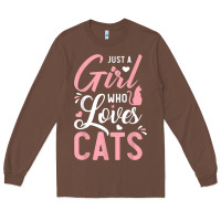Chestnut just a girl who loves cats cute cat lover gifts Long Sleeve Tee - longCreatives
