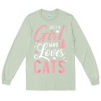Matcha just a girl who loves cats cute cat lover gifts Long Sleeve Tee - longCreatives