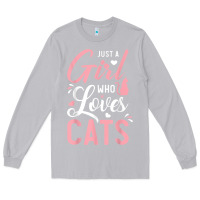 Moon Dust just a girl who loves cats cute cat lover gifts Long Sleeve Tee - longCreatives