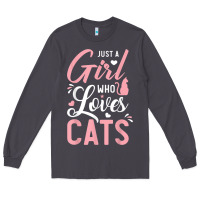 Smoke just a girl who loves cats cute cat lover gifts Long Sleeve Tee - longCreatives