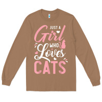 Toasted Coconut just a girl who loves cats cute cat lover gifts Long Sleeve Tee - longCreatives