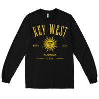 Black key west florida vintage distressed style design souvenir Long Sleeve Tee - longCreatives