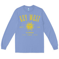 Colony Blue key west florida vintage distressed style design souvenir Long Sleeve Tee - longCreatives