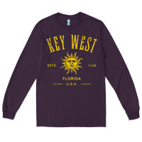 Plum key west florida vintage distressed style design souvenir Long Sleeve Tee - longCreatives