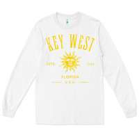 White key west florida vintage distressed style design souvenir Long Sleeve Tee - longCreatives