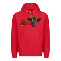 Red Merry Christmas Calf Premium Hoodie - RanaPortraitStore