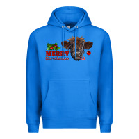 True Royal Merry Christmas Calf Premium Hoodie - RanaPortraitStore