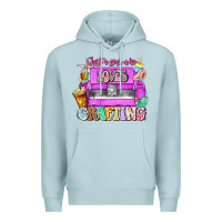Blue Mist Just A Girl Who Loves Crafting Premium Hoodie - CowhideDigitalArt