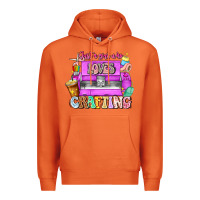 Carrot Just A Girl Who Loves Crafting Premium Hoodie - CowhideDigitalArt
